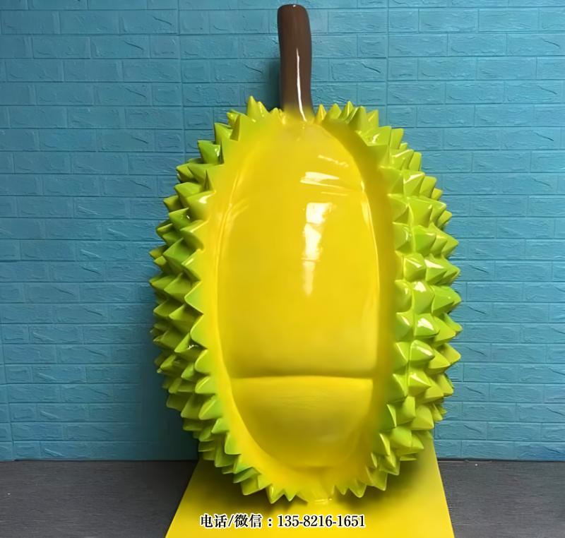 玻璃钢树脂水果景观榴莲雕塑